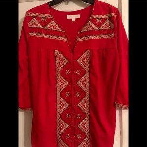 MM Couture beaded tunic/top. Like new!
